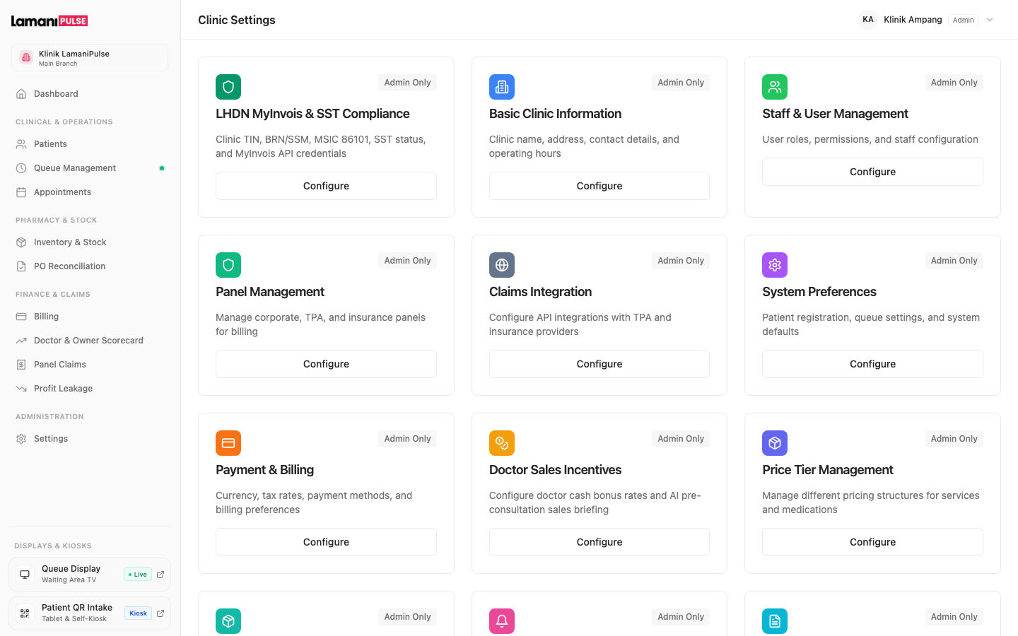 Centralized multi-branch clinic management and branch sync dashboard