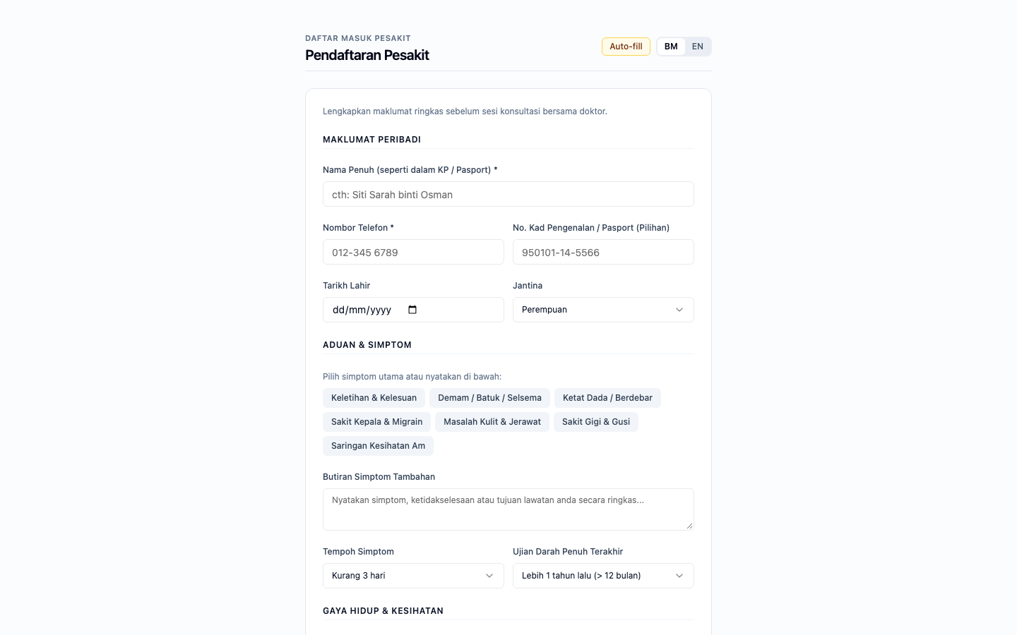 Clinic System Malaysia — Contactless MyKad QR Patient Intake and Triage System
